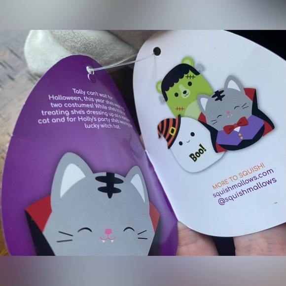 •NWT•Squishmallows Tally the Vampire Cat 8” Halloween Plush - Picture 7 of 9